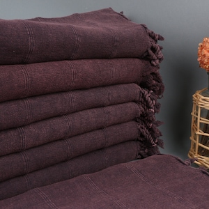 Turkish Towel, Turkish Towels Beach, Burgundy Towel, Stonewashed Towel, 36x67 Inches Bride Beach Towel, Bathroom Towel, Gym Towel,