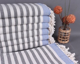 Wholesale Towels, Turkish Bath Towel, Sax Blue Towel, Striped Peshtemal, 40x67 Inches Bachelorette Party Gift, Bathroom Peshtemal,