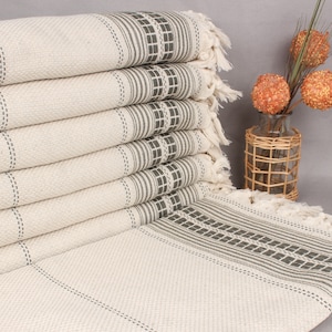 Turkish Throw Blanket, Home Decor Blanket, Khaki Green Blanket, 93x95 Inches Linen Blanket, Customizable Blanket, Oversize Blanket,