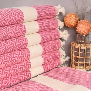 Home Decor Gifts, Xmas Gifts, Housewarming Gift, Personalized Gift For Her, 20x36 Inches Fuchsia Cotton Hand Towel, Beach Size Towel,