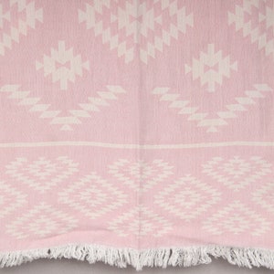 Embroidered Dish Towel, Personalized Hand Towel, Light Pink Towel, Kilim Towel, 20x40 Inches Gift For Her, Bath Decor Towel, Gym Towel,