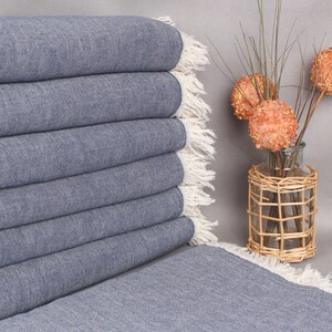 Couch Throw, Turkish Throw Blanket, Navy Blanket, Solid Throw, 60x71 Inches Throw Blanket, Decor Blanket, Wholesale Blanket,