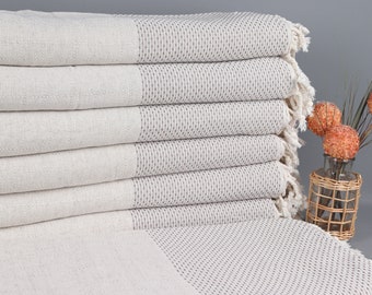 König Größe Sofa Decke, Home Decor Decke, Braun Werfen, Leinen Decke, 240x245 cm Webdecke, Dekorativer Überwurf, Warme Decke,