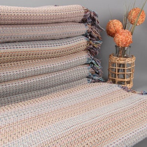 Wholesale Blankets, Turkish Blanket, Light Beige Throw, Colorful Blanket, 87x89 Inches Throw Blanket For Bed, Bulk Order Blanket,