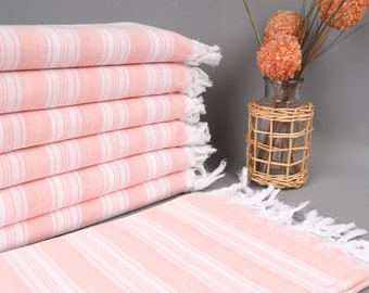 Monogrammed Beach Towel, Personalized Towels, Coral Towel, Striped Towel, 71x40 Inches Organic Towels, Bulk Order Towel, Warm Towel,