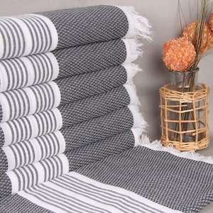 Halloween Gifts,  Xmas Blanket Bulk, Black Towel, Striped Towel, 40x71 Inches Bachelor/Bachelorette Party Favors, Travel Towel,
