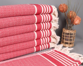 Bathroom Hand Towel, Wedding Dish Towel, Red Towel, Diamond Towel, 16x32 Inches Turkish Towel, Gym Towel, Turkey Towel, Travel Towel,