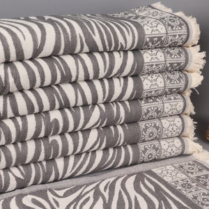 Hanging Kitchen Towel, Personalized Hand Towel, Dark Gray Towel, Striped Towel, 20x28 Inches Gift For Him, Tea Towel, Decorative Towel,