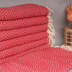 40x75 Inches Personalized Towels, Monogrammed Beach Towel, Red Towel, Diamond Towel, Wedding Beach Towel, Decor Towel, Travel Towel,
