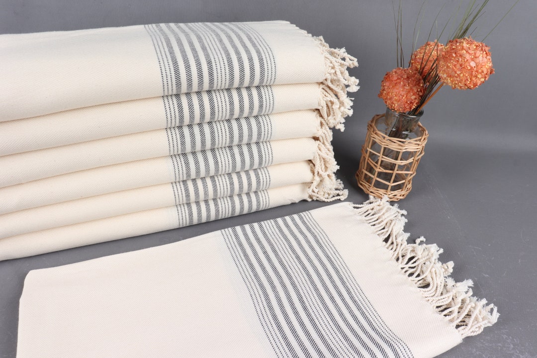 Personalized Turkish Towel, Turkish Bath Towel, Black Peshtemal ...