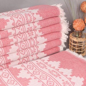 Bedcover, Beach Blanket, Red Blanket, Kilim Throw, 56x85 Inches Blanket, Designer Blanket, Couch Throw, Pilates Throw, Picnic Blanket,