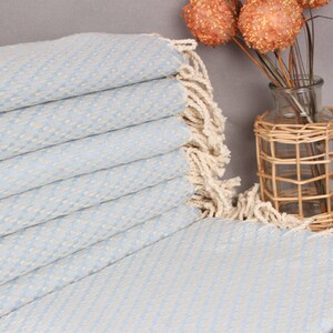 Turkish Towel Beach, Turkish Blanket, 40x67 Inches Baby Blue Cotton Towel, Gifts For Him, Personalized Towel, Bachelor Towel,