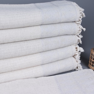 Turkish Blanket, Personalized Gifts, Light Gray Bedcover, Kilim Design Bedspread, 87x99 Inches Wholesale Blankets, Decorative Throw,