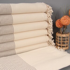 Personalized Gift for her, Personalized Turkish Towel, Brown Towel, Diamond Towel, 40x71 Inches Wedding Day Gift for Bride,