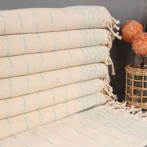 Coffee Tea Towel, Custom Embroidered Hand Towel, Mint Towel, Striped Towel, 18x36 Inches Personalized Gifts, Wholesale Towel, Dish Towel,