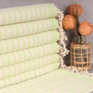 Bridesmaid Gift, Personalized Turkish Towel, Personalized Bridesmaid Gift, 18x40 Inches Pistachio Green Cotton Tea Towel, Turkish Blanket,
