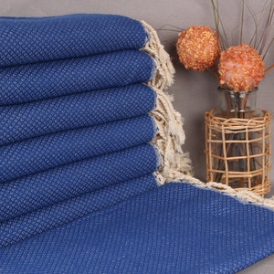 38x63 Zoll sax blau Baumwolltuch, Geschenk für ihn, geometrisches Handtuch, Wohnkultur Geschenke, personalisiertes Handtuch, Babygeschenk,