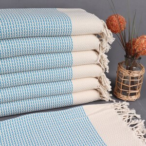 Turkish Towel, Small Towel, Light Turquoise Peshkir, Diamond Peshkir, 20x40 Inches Monogrammed Towel, Wholesale Towel, Spa Napkin,