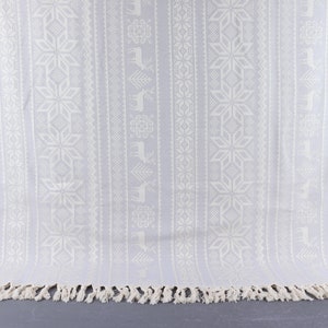 Sofa Blanket, Home Decor Blanket, Light Gray Throw, Christmas Patterned Blanket, 87x95 Inches Bed Cover, Bedding Blanket, Turkey Bedspread,