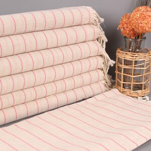 Turkish Towels Beach, Personalized Turkish Beach Towel, Pink Towel, Striped Towel, 38x71 Inches Turkish Beach Towel Bulk, Hammam Towel,