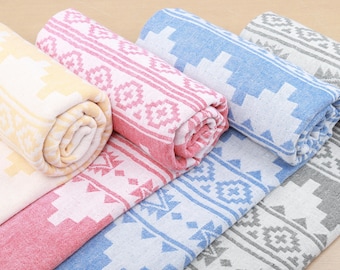 Bridal Shower Gifts, 36"x71" Cotton Towel, Aztec Towel, Custom Beach Towel, Wedding Gifts Towel, Organic Turkish towel, Peshtemal,