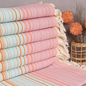 Personalized Bridesmaid Gift, 36x71 Inches Orange-Pink Cotton Towel, Bachelorette Party Gifts Bridesmaids, Custom Gift, Gift Boxes,