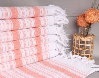Regalo personalizado para dama de honor, toalla turca de playa, toalla de algodón naranja de 81 x 168 cm, regalo para despedida de soltera, regalo para bebé niño.