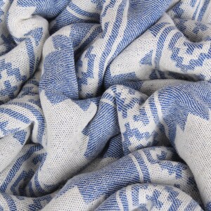 Turkish Blanket, Large Towel, Sax Blue Blanket, Kilim Throw, 56x85 Inches Cotton Throw Blanket For Couch, Camping Throw, Decor Throw, image 8