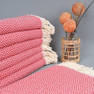 Personalized Gift, Custom Towel, Red Towel, Diamond Towel, 38x71 Inches Pool Towels, Travel Towel, Holiday Towel, Tablecloth Towel,
