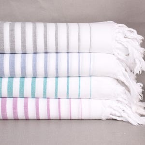 36&quot;x71&quot; Cotton Towel, Beach towel, Organic towel, Striped Towel, Christmas Favors, Turkish Towel Beach, Unique Gift,