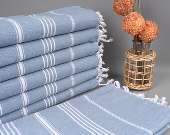 Personalized Towels, Monogram Beach Towel, Petrol Blue Towel, Striped Towel, 40x71 Inches Turkish Towel Bulk, Wedding Towel,