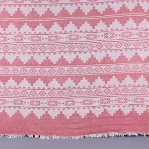 Turkse deken, Turkse deken, rode plaid, kelim-dekbedovertrek, 79 x 91 inch tafelkleed, groothandel sprei, picknickdeken,