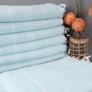 Bedovertrek, Turkse sprei, Mint Plaid, Gestreepte Deken, 79x95 Inch Douchegordijn, Groothandel Plaid, Yoga Plaid, Pilates Gooien,