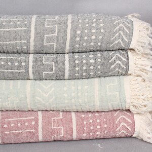 Bachelorette Gifts, Ethnic Design Blanket, Wedding Favors, Bridal Shower Favor, Turkish Blanket, 79&quot;x91&quot; Cotton Blanket, Handmade Gift,