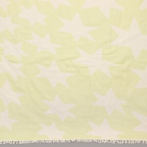 Personalized Gift Box Towel, Custom Beach Towel, Pistachio Green Towel, Star Patterned Towel, 36x69 Inches Organic Beach Towel,