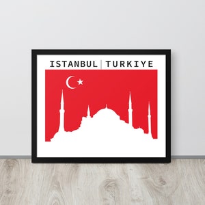 Hagia Sophia Travel Print –  Hagia Sophia Istanbul Turkey (Türkiye) Travel Poster Print
