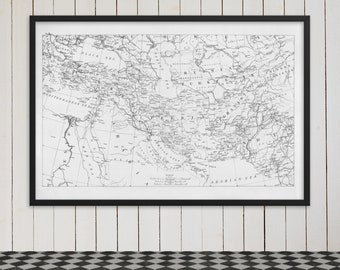 Middle East Map 1918 – Antique Historical Wall Art Print