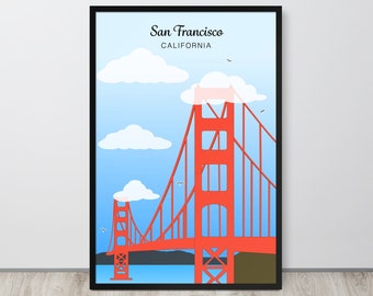 San Francisco Reisedruck – San Francisco, Kalifornien Reiseposter Druck