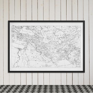 Midden-Oosten Kaart: Vintage 1918 Midden-Oosten Kaart Print - Antieke Midden-Oosten Kaart Poster