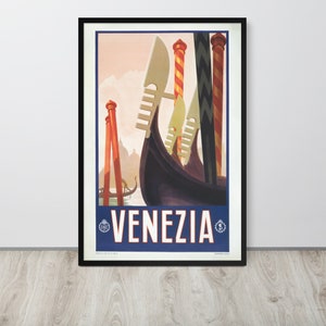 Vintage Venezia Travel Poster – Circa 1920 Venezia Travel Poster Print
