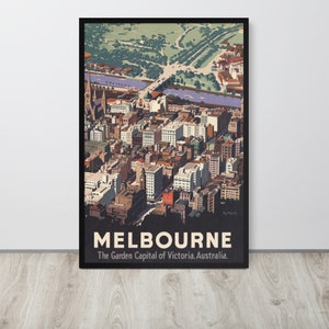 Vintage Melbourne Reise Poster – Circa 1931 Melbourne Australien Reise Poster Print