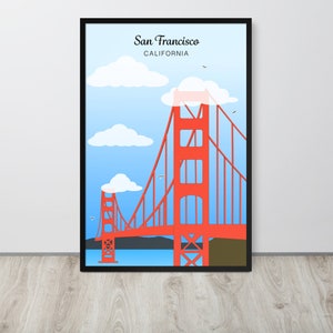 San Francisco Travel Print –  San Francisco, California Travel Poster Print