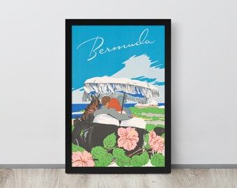 Vintage Bermuda Travel Poster – Circa 1940 Bermuda Travel Poster Print