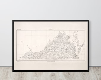 Virginia Map: Vintage 1914 Virginia Map Print – Antique Virginia Map Poster