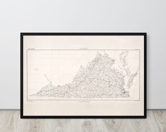 Virginia Map: Vintage 1914 Virginia Map Print – Antique Virginia Map Poster