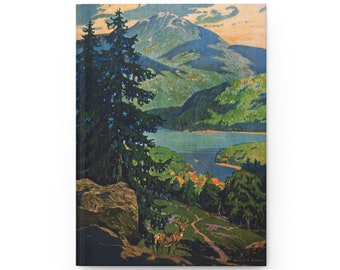 Vintage Adirondacks 1930s Hardcover Matte Journal - Hardcover Matte Notebook