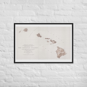 Hawaii Map: Vintage 1909 Hawaii Map Print – Antique Hawaii Map Poster