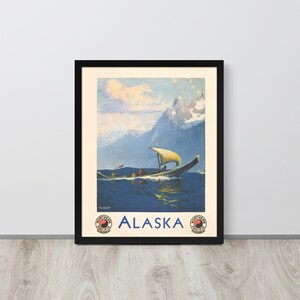 Vintage Alaska Reiseposter – circa 1920 Alaska Reiseposter Druck