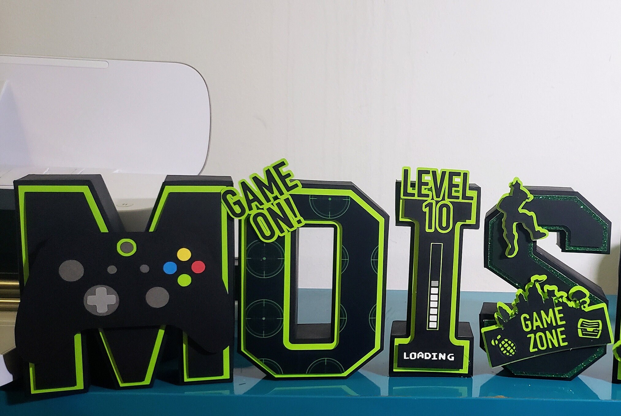 Custom 3D Gamer Party Letters, Video Game Decoration - Etsy