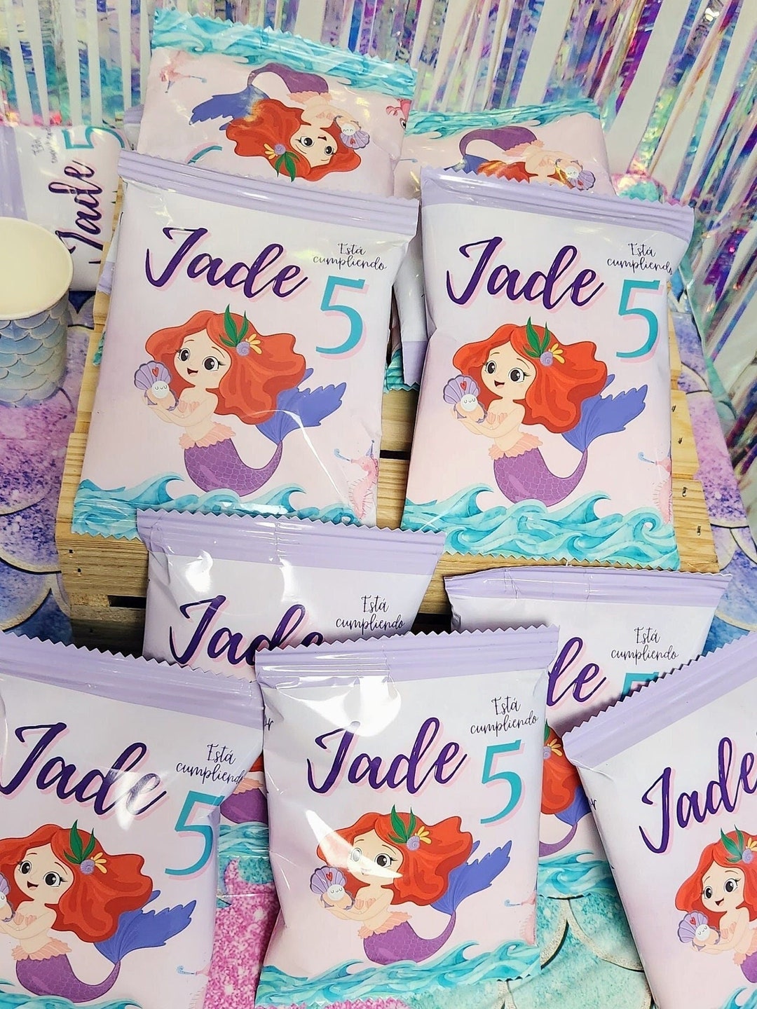 Mermaid Party Chip Bags, Under the Sea Birthday Favors - Etsy